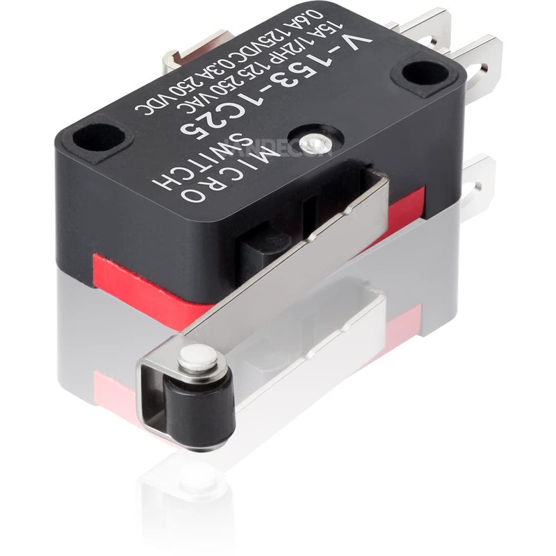 JANDECCN 10 قطع مفتاح حد مفصلي مع ذراع رافعة دوارة، SPDT 1NO 1NC مفتاح ميكرو سريع العمل V-156-1C25 - Image 2